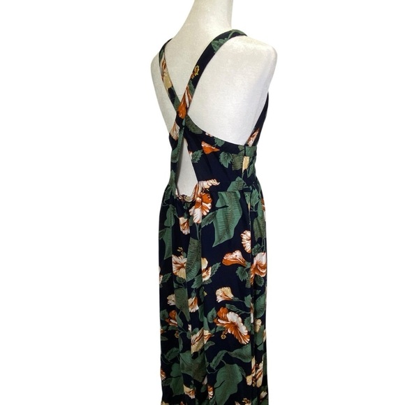 Lulus Temptation Island Floral Maxi Halter Dress Tag Size Large (fits smaller) - Picture 8 of 11